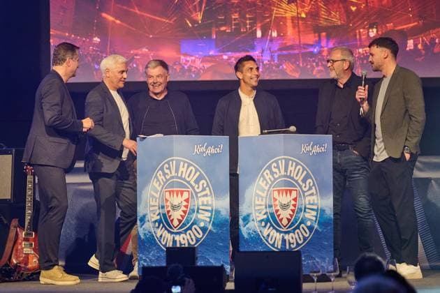 06 10 2025 07 102025, 125 years KSV Holstein, anniversary celebration, birthday, soccer and other sports, season 2025 2026, Holstein Kiel presenter Andreas Käckell, Andreas Bornemann, Thorsten Gutzeit, Marcel Rapp, Uwe Stöver, Kenneth Kronholm Kiel, Hebbel School Holstein Stadium Schleswig Holstein Germany