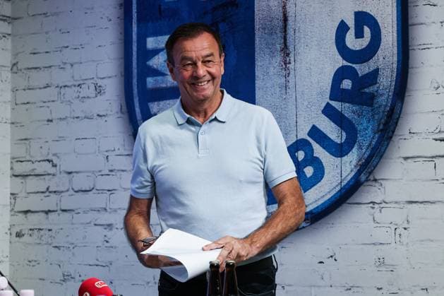 Managing Director Sport Otmar Schork 1 FC Magdeburg 2 Soccer Bundesliga Season 2025 2026 Press conference with the Managing Director Sport Otmar Schork 1 FC Magdeburg from 1 FC Magdeburg in the Avnet Arena in Magdeburg Soccer,Man,Men,Germany,07 10 2025