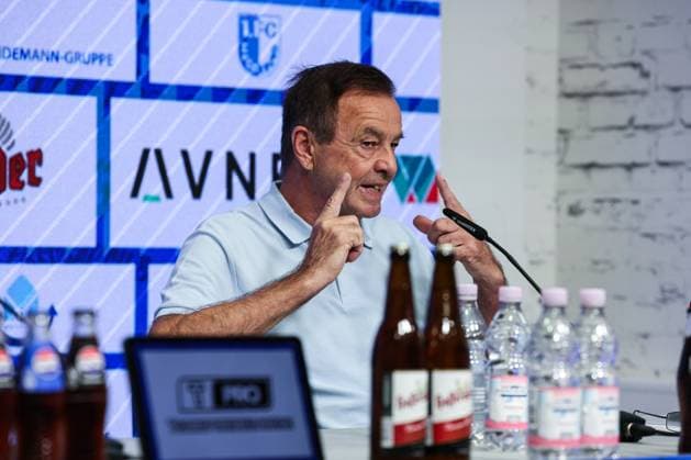 Managing Director Sport Otmar Schork 1 FC Magdeburg 2 Soccer Bundesliga Season 2025 2026 Press conference with the Managing Director Sport Otmar Schork 1 FC Magdeburg from 1 FC Magdeburg in the Avnet Arena in Magdeburg Soccer,Man,Men,Germany,07 10 2025