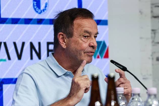 Managing Director Sport Otmar Schork 1 FC Magdeburg 2 Soccer Bundesliga Season 2025 2026 Press conference with the Managing Director Sport Otmar Schork 1 FC Magdeburg from 1 FC Magdeburg in the Avnet Arena in Magdeburg Soccer,Man,Men,Germany,07 10 2025
