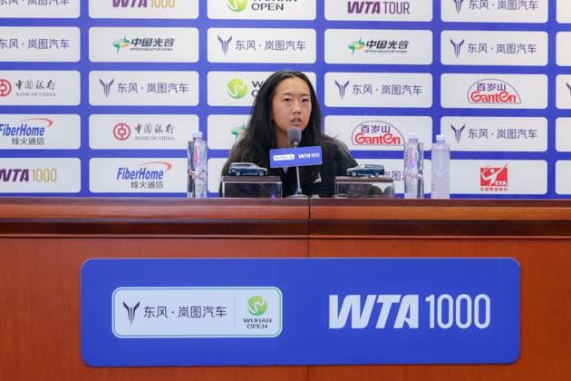 WUHAN, CHINA - OCTOBER 07: Ann Li of United States attends a press conference, PK, Pressekonferenz on day 4 of 2025 Wuhan Open on October 7, 2025 in Wuhan, Hubei Province of China.  Copyright: xVCGx 111595695481