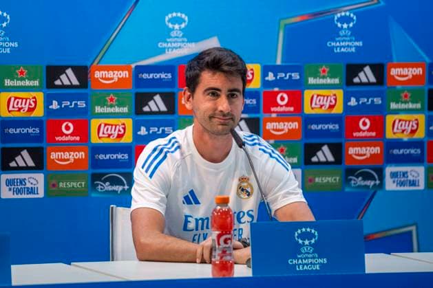 October 7, 2025, Madrid, Madrid, Spain: October 7, 2025, Valdebebas, Madrid, Spain: press conference, PK, Pressekonferenz prior to the Women s Champions League match REAL MADRID FEMENINO - ASSOCIAZIONE SPORTIVA ROMA, Real Madrid coach PAU MARC QUESADA. Madrid Spain - ZUMAc312 20251007_zsp_c312_007 Copyright: xOscarxManuelxSanchezx