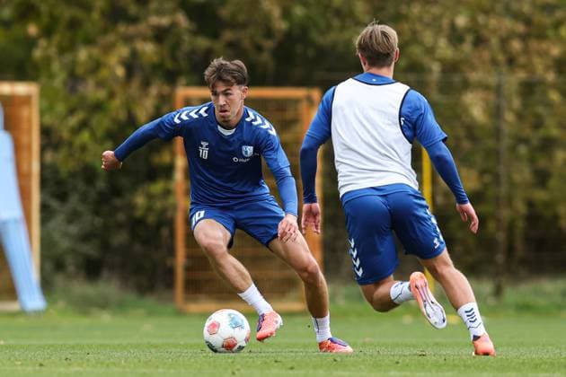 Noah Pesch 1 FC Magdeburg,10 2 Soccer Bundesliga Season 2025 2026 Training 1 FC Magdeburg at the Avnet Arena in Magdeburg Soccer,Man,Men,Germany,07 10 2025