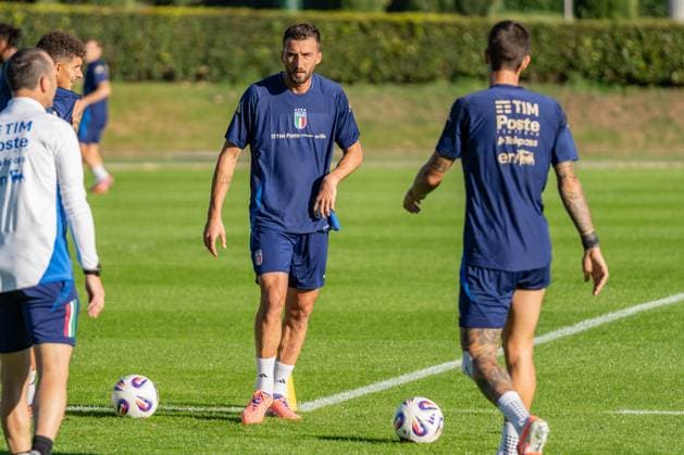 Bryan Cristante (Roma) during Italy training session, FIFA World Cup, WM, Weltmeisterschaft, Fussball match in Florence, Italy, October 07 2025  Copyright: xSaraxEsposito IPAxSportx xipa-agency.netx xx IPA_66278130 IPA_Agency_IPA66278130