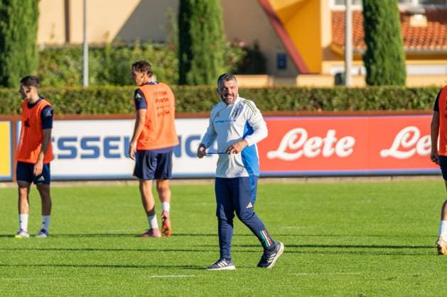 Gennaro Gattuso Italy Coach during the training session at Coverciano during Italy training session, FIFA World Cup, WM, Weltmeisterschaft, Fussball match in Florence, Italy, October 07 2025  Copyright: xSaraxEsposito IPAxSportx xipa-agency.netx xx IPA_66278890 IPA_Agency_IPA66278890