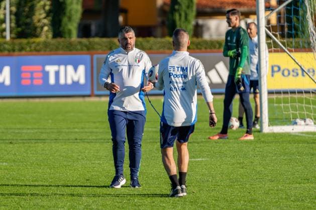 Gennaro Gattuso Italy Coach during the training session at Coverciano during Italy training session, FIFA World Cup, WM, Weltmeisterschaft, Fussball match in Florence, Italy, October 07 2025  Copyright: xSaraxEsposito IPAxSportx xipa-agency.netx xx IPA_66278906 IPA_Agency_IPA66278906