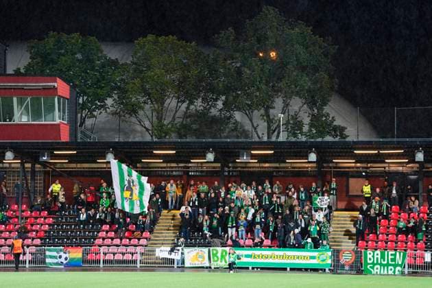 STOCKHOLM, SWEDEN 20251007 Hammarbys supporters during Tuesdays second qualifying round for the Europa Cup, match 1 in the best of 2, between Hammarby IF and SK Brann at Grimsta IP STOCKHOLM SWEDEN x11288x  Copyright: xPontusxOrre TTx KVAL EUROPA CUP HAMMARBY-BRANN