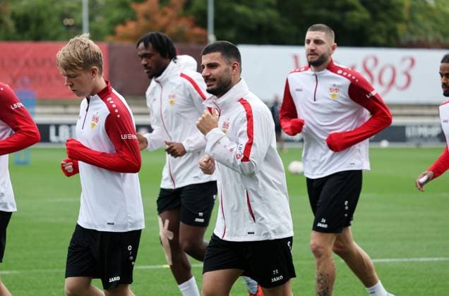 07 10 25 VfB Stuttgart Training Germany, Stuttgart, 07 10 2025, Football, Bundesliga, VfB Stuttgart Training Deniz Undav