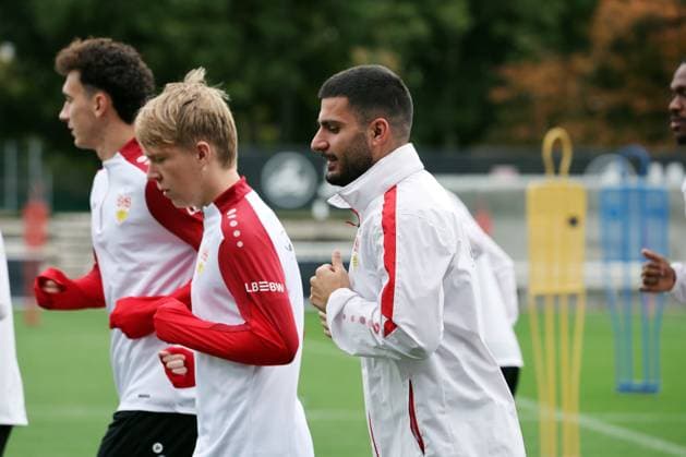 07 10 25 VfB Stuttgart Training Germany, Stuttgart, 07 10 2025, Football, Bundesliga, VfB Stuttgart Training Deniz Undav