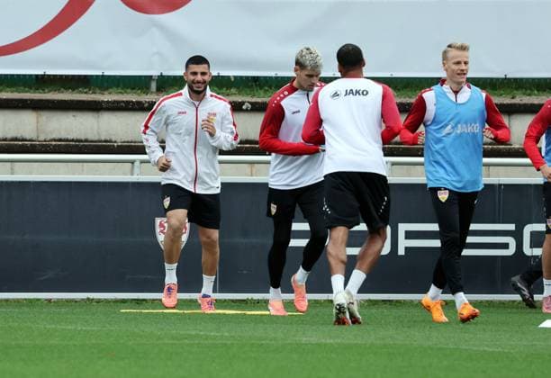 07 10 25 VfB Stuttgart Training Germany, Stuttgart, 07 10 2025, Football, Bundesliga, VfB Stuttgart Training Deniz Undav