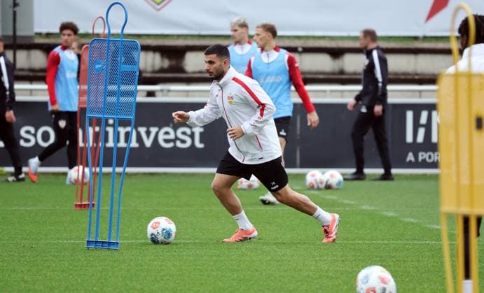 07 10 25 VfB Stuttgart Training Germany, Stuttgart, 07 10 2025, Football, Bundesliga, VfB Stuttgart Training Deniz Undav