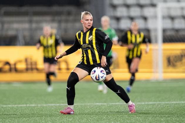 251007 Matilda NildÃ n of Häcken during the Uefa Women s Europa Cup football match between Häcken and Katowice on October 7, 2025 in Gothenburg Photo Daniel Stiller BILDBYRAN kod DS DS0515 fotboll football soccer fotball europa cup häcken katowice uefa womenÂs europa cup dam bbeng  Copyright: DANIELxSTILLER BB251007DS036