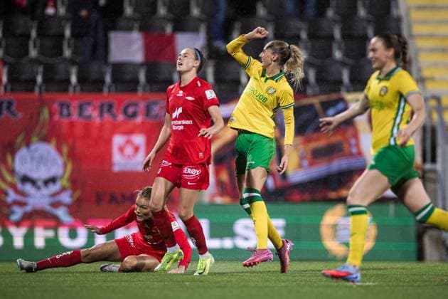 251007 Ellen Wangerheim of Hammarby celebrates after 3 0 during the UEFA Women s Europa Cup football match between Hammarby and Brann on October 7, 2025 in Stockholm Photo Kenta Jönsson BILDBYRAN COP 210 KJ0277 fotboll football soccer fotball uefa womens europa cup hammarby brann women dam bbeng jubel  Copyright: KENTAxJÖNSSON BB251007KJ064