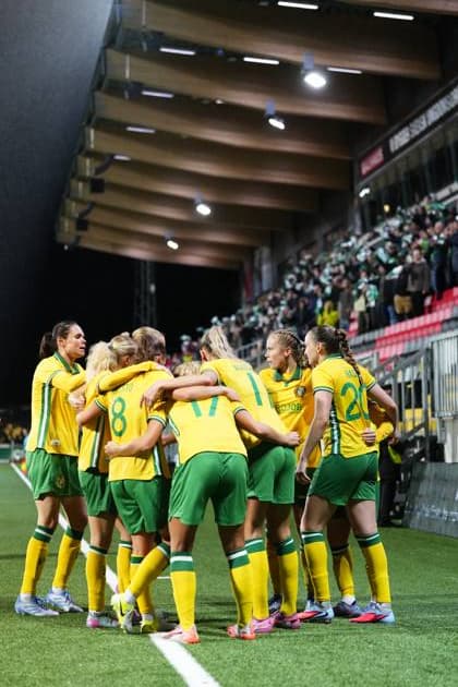 STOCKHOLM, SWEDEN 20251007 Hammarbys Vilde Hasund and Branns Ingrid Stenevik during Tuesday s second qualifying round for the European Cup, match 1 in the best of 2, between Hammarby IF and SK Brann at Grimsta IP STOCKHOLM SWEDEN x11288x  Copyright: xPontusxOrre TTx EUROPEAN CUP QUALIFICATIONS HAMMARBY-BRANN