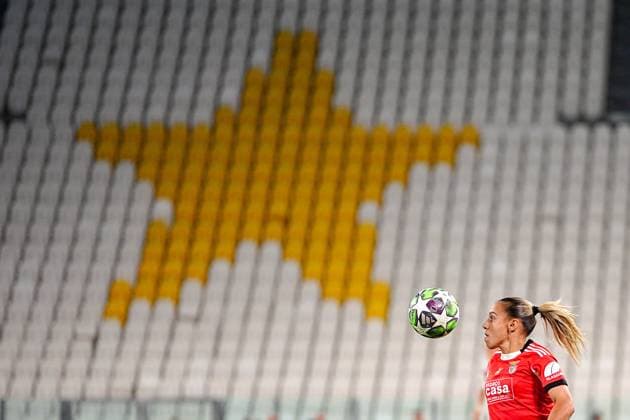 Benfica s Joana Silva during the UEFA Women s Champions League soccer match between Juventus FC W and S.L. Benfica at the Allianz Stadium in Turin, north west Italy - Tuesday, October 07, 2025. - Soccer .  Copyright: xMarcoxAlpozzi LaPressex