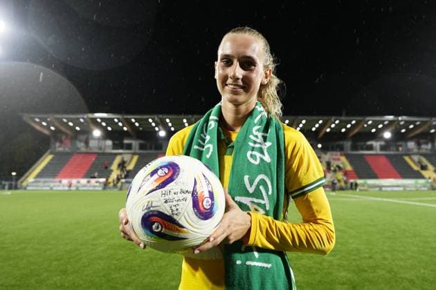 STOCKHOLM, SWEDEN 20251007 Hammarby s Ellen Wangerheim and Brann s Signe Gaupset during Tuesday s second qualifying round for the European Cup, match 1 in the best of 2, between Hammarby IF and SK Brann at Grimsta IP STOCKHOLM SWEDEN x11288x  Copyright: xPontusxOrre TTx EUROPEAN CUP QUALIFICATIONS HAMMARBY-BRANN