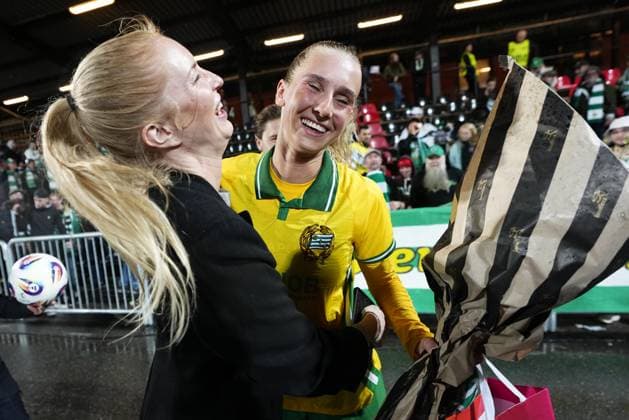 STOCKHOLM, SWEDEN 20251007 Hammarby s Ellen Wangerheim and Brann s Signe Gaupset during Tuesday s second qualifying round for the European Cup, match 1 in the best of 2, between Hammarby IF and SK Brann at Grimsta IP STOCKHOLM SWEDEN x11288x  Copyright: xPontusxOrre TTx EUROPEAN CUP QUALIFICATIONS HAMMARBY-BRANN