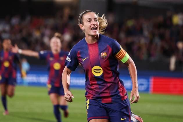 October 7, 2025, Sant Joan Despi, Barcelona, Spain: Alexia Putellas Segura of FC Barcelona, Barca celebrates a goal during the UEFA WomenÃ¢â‚¬â ¢s Champions League 2025 26 League Phase MD1, football match played between FC Barcelona and FC Bayern Munchen at Johan Cruyff Stadium on October 07, 2025 in Sant Joan Despi, Spain. Sant Joan Despi Spain - ZUMAa181 20251007_zaa_a181_053 Copyright: xJavierxBorregox