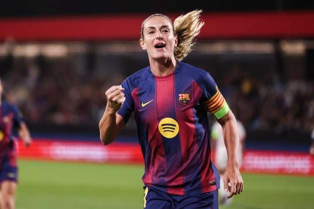 October 7, 2025, Sant Joan Despi, Barcelona, Spain: Alexia Putellas Segura of FC Barcelona, Barca celebrates a goal during the UEFA WomenÃ¢â‚¬â ¢s Champions League 2025 26 League Phase MD1, football match played between FC Barcelona and FC Bayern Munchen at Johan Cruyff Stadium on October 07, 2025 in Sant Joan Despi, Spain. Sant Joan Despi Spain - ZUMAa181 20251007_zaa_a181_055 Copyright: xJavierxBorregox