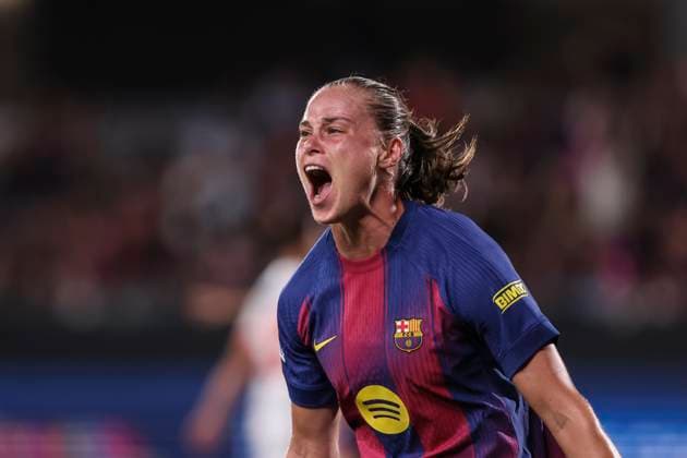 October 7, 2025, Sant Joan Despi, Barcelona, Spain: Ewa Barbara Pajor of FC Barcelona, Barca celebrates a goal during the UEFA WomenÃ¢â‚¬â ¢s Champions League 2025 26 League Phase MD1, football match played between FC Barcelona and FC Bayern Munchen at Johan Cruyff Stadium on October 07, 2025 in Sant Joan Despi, Spain. Sant Joan Despi Spain - ZUMAa181 20251007_zaa_a181_064 Copyright: xJavierxBorregox