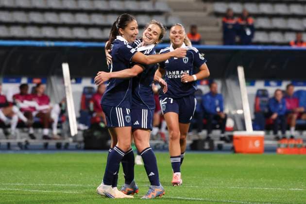 FOOTBALL FEMININ : Paris FC Vs Leuven - Ligue des Champions - 07 10 2025 Joie - But de Clara Mateo (Paris FC) ParisFrance  Copyright: xMichtofx