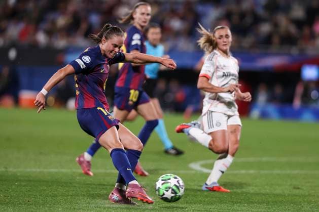 October 7, 2025, Sant Joan Despi, Barcelona, Spain: Ewa Barbara Pajor of FC Barcelona, Barca in action during the UEFA WomenÃ¢â‚¬â ¢s Champions League 2025 26 League Phase MD1, football match played between FC Barcelona and FC Bayern Munchen at Johan Cruyff Stadium on October 07, 2025 in Sant Joan Despi, Spain. Sant Joan Despi Spain - ZUMAa181 20251007_zaa_a181_113 Copyright: xJavierxBorregox