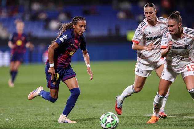 October 7, 2025, Sant Joan Despi, Barcelona, Spain: Victoria Lopez Serrano Felix of FC Barcelona, Barca in action during the UEFA WomenÃ¢â‚¬â ¢s Champions League 2025 26 League Phase MD1, football match played between FC Barcelona and FC Bayern Munchen at Johan Cruyff Stadium on October 07, 2025 in Sant Joan Despi, Spain. Sant Joan Despi Spain - ZUMAa181 20251007_zaa_a181_132 Copyright: xJavierxBorregox