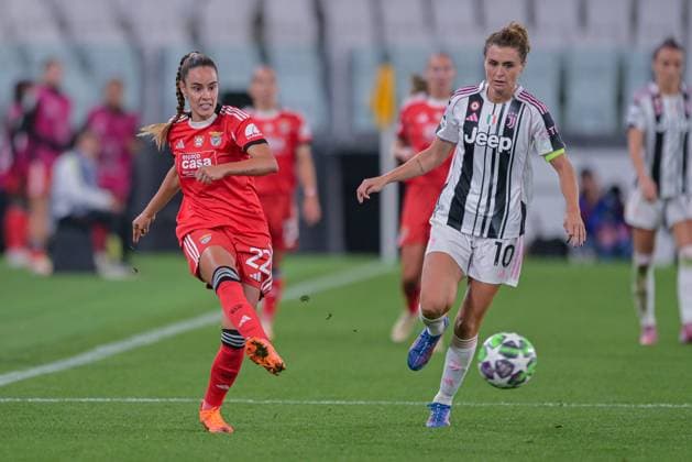 Juventus FC v SL Benfica - UEFA Women s Champions League 2025 26 League Phase MD1 Diana Gomes of SL Benfica is in action during the UEFA Women s Champions League match between Juventus Women and SL Benfica at Allianz Stadium in Torino, Italy, on October 7, 2025. Torino Italy  Copyright: xAndreaxxAmatox originalFilename:amato-notitle251007_npW14.jpg