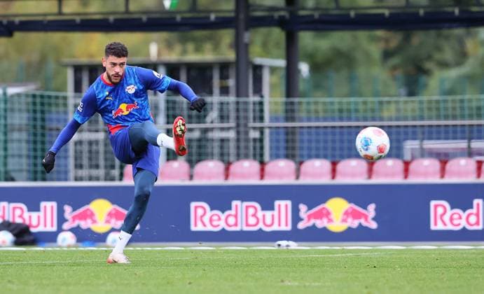 RB Leipzig Training Bundesliga Leipzig, 07 10 2025, RB Leipzig Training Center,Soccer Bundesliga , RB Leipzig Training , In the picture Romulo 40, RB Leipzig , Picture Point