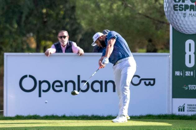 October 8, 2025, Madrid, Madrid, Spain: JON RAHM during the exhibition matchday of the Acciona Open de EspaoÂ±a presented by Madrid, held at the Club de Campo Villa de Madrid on October 8, 2025, in Madrid, Spain. Madrid Spain - ZUMAc312 20251008_zsp_c312_001 Copyright: xOscarxManuelxSanchezx