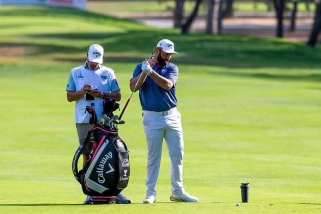 October 8, 2025, Madrid, Madrid, Spain: JON RAHM during the exhibition matchday of the Acciona Open de EspaoÂ±a presented by Madrid, held at the Club de Campo Villa de Madrid on October 8, 2025, in Madrid, Spain. Madrid Spain - ZUMAc312 20251008_zsp_c312_016 Copyright: xOscarxManuelxSanchezx