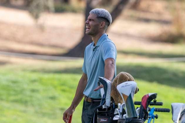 October 8, 2025, Madrid, Madrid, Spain: CARLOS ALCARAZ during the exhibition matchday of the Acciona Open de EspaoÂ±a presented by Madrid, held at the Club de Campo Villa de Madrid on October 8, 2025, in Madrid, Spain. Madrid Spain - ZUMAc312 20251008_zsp_c312_049 Copyright: xOscarxManuelxSanchezx