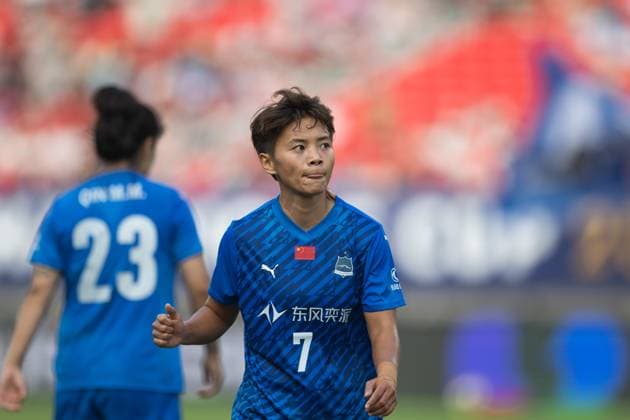 (251008) -- WUHAN, Oct. 8, 2025 -- Wang Shuang of Wuhan Jiangda WFC reacts during the FIFA Women s Championships Cup 2026 football match between Wuhan Jiangda WFC of China and Auckland United FC of New Zealand in Wuhan, central China s Hubei Province, Oct. 8, 2025. ) (SP)CHINA-WUHAN-FOOTBALL-FIFA WOMEN S CHAMPIONSHIPS CUP 2026-WUHAN JIANGDA WFC VS AUCKLAND UNITED FC (CN) XiaoxYijiu 