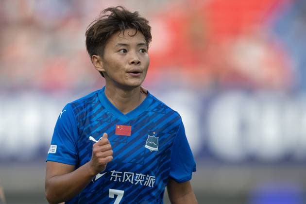 (251008) -- WUHAN, Oct. 8, 2025 -- Wang Shuang of Wuhan Jiangda WFC reacts during the FIFA Women s Championships Cup 2026 football match between Wuhan Jiangda WFC of China and Auckland United FC of New Zealand in Wuhan, central China s Hubei Province, Oct. 8, 2025. ) (SP)CHINA-WUHAN-FOOTBALL-FIFA WOMEN S CHAMPIONSHIPS CUP 2026-WUHAN JIANGDA WFC VS AUCKLAND UNITED FC (CN) XiaoxYijiu 