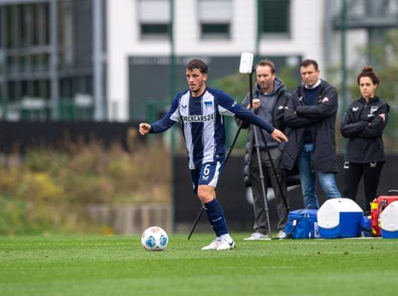 Fussball, Herren, Saison 2025 26, Testspiel, VfL Wolfsburg - Hertha BSC, Diego Demme (Hertha BSC), 08.10. 2025, Copyright: xSebastianxRäppold MatthiasxKochx