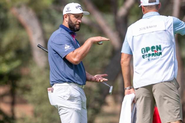 October 8, 2025, Madrid, Madrid, Spain: JON RAHM during the exhibition matchday of the Acciona Open de EspaoÂ±a presented by Madrid, held at the Club de Campo Villa de Madrid on October 8, 2025, in Madrid, Spain. Madrid Spain - ZUMAc312 20251008_zsp_c312_086 Copyright: xOscarxManuelxSanchezx