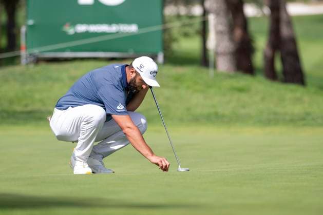 October 8, 2025, Madrid, Madrid, Spain: JON RAHM during the exhibition matchday of the Acciona Open de EspaoÂ±a presented by Madrid, held at the Club de Campo Villa de Madrid on October 8, 2025, in Madrid, Spain. Madrid Spain - ZUMAc312 20251008_zsp_c312_087 Copyright: xOscarxManuelxSanchezx