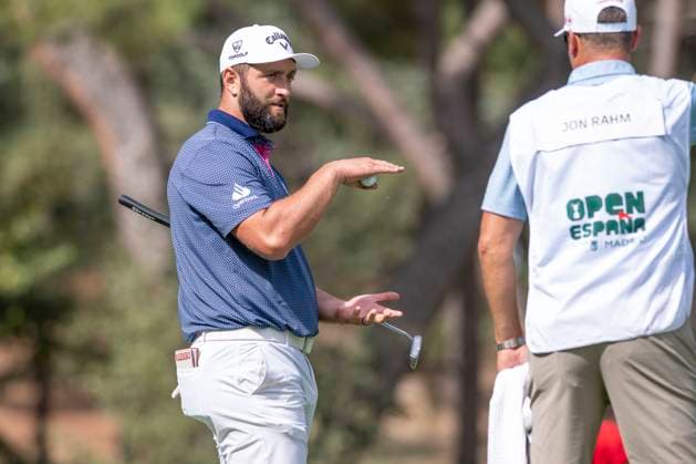 October 8, 2025, Madrid, Madrid, Spain: JON RAHM during the exhibition matchday of the Acciona Open de EspaoÂ±a presented by Madrid, held at the Club de Campo Villa de Madrid on October 8, 2025, in Madrid, Spain. Madrid Spain - ZUMAc312 20251008_zsp_c312_096 Copyright: xOscarxManuelxSanchezx