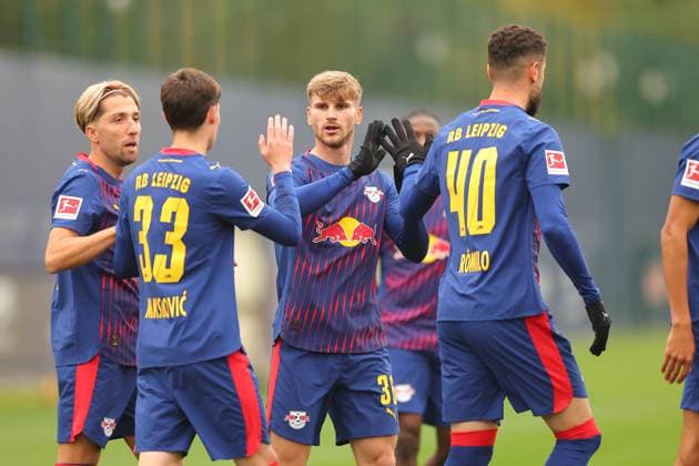 RB Leipzig Dukla Prague test match Leipzig, 08 10 2025, Training center at Cottweg, Football, Men, Season 2025 2026, Test match, RB Leipzig FK Dukla Prague , In the picture Timo Werner 36, RB Leipzig ,