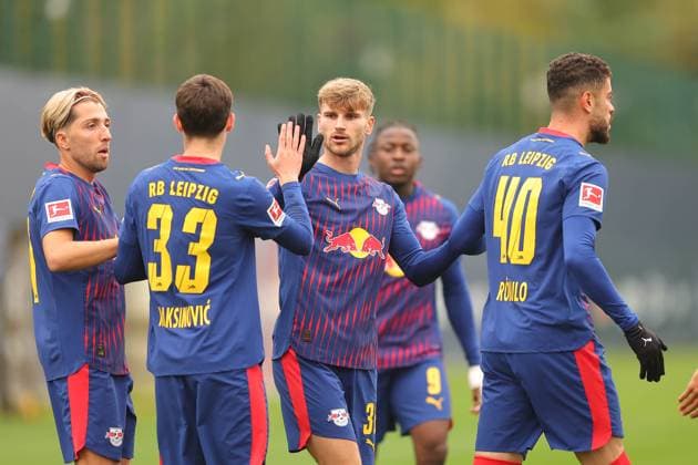 RB Leipzig Dukla Prague test match Leipzig, 08 10 2025, Training center at Cottweg, Football, Men, Season 2025 2026, Test match, RB Leipzig FK Dukla Prague , In the picture Timo Werner 36, RB Leipzig ,