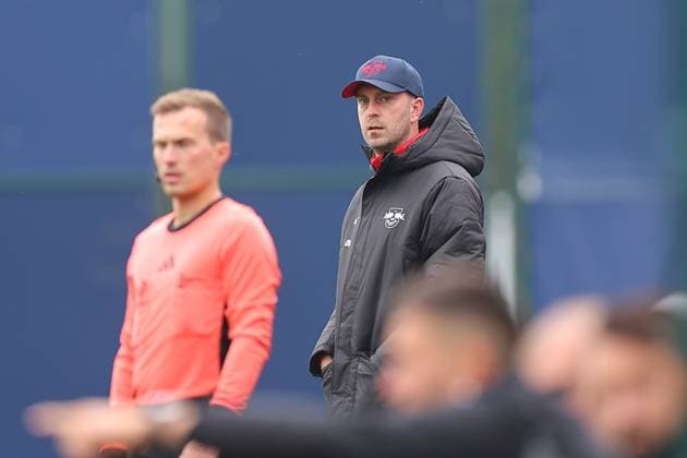 RB Leipzig Dukla Prague Test Match Leipzig, 08 10 2025, Training Center at Cottweg, Football, Men, Season 2025 2026, Test Match, RB Leipzig FK Dukla Prague , In the picture Coach Ole Werner RB Leipzig ,