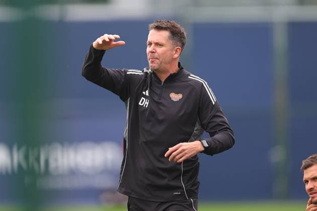 RB Leipzig Dukla Prague test match Leipzig, 08 10 2025, Training center at Cottweg, Football, Men, Season 2025 2026, Test match, RB Leipzig FK Dukla Prague , In the picture coach David Holoubek Prague ,