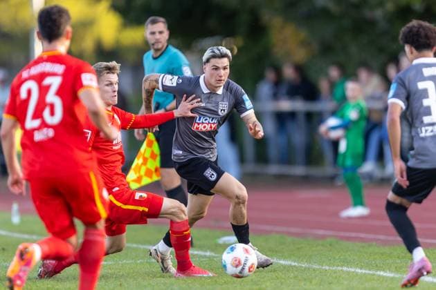Football, Season 2025 2026, 1 Bundesliga, 3 Liga, Sportzentrum an der Remsharter Straße Burgau, Test match, FC Augsburg SSV Ulm 1846 Football, 08 10 2025 08 10 2025, Football, Season 2025 2026, 1 Bundesliga, 3 Liga, Sportzentrum an der Remsharter Straße Burgau, Test match, FC Augsburg SSV Ulm 1846 Football, 32 Niklas Kölle SSV Ulm 1846 Football Photo Lucca Fundel Burgau Sportzentrum an der Remsharter S Bayern Germany