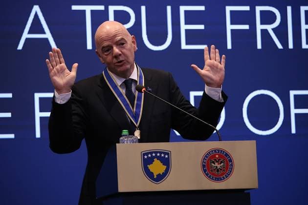 Football, Gianni Infantino honoured with the Presidential Medal in Kosovo