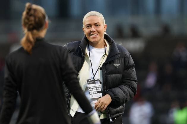 2025 10 03 xJFx second qualifying round UEFA Women™s Europa Cup 2025 2026 Eintracht Frankfurt 1 FC Slovacko v l , coach Michaela Daneckova 1 FC Slovacko laughs before the match DFL DFB REGULATIONS PROHIBIT ANY USE OF PHOTOGRAPHS as IMAGE SEQUENCES and or QUASI VIDEO Copyright: JoaquimxFerreira