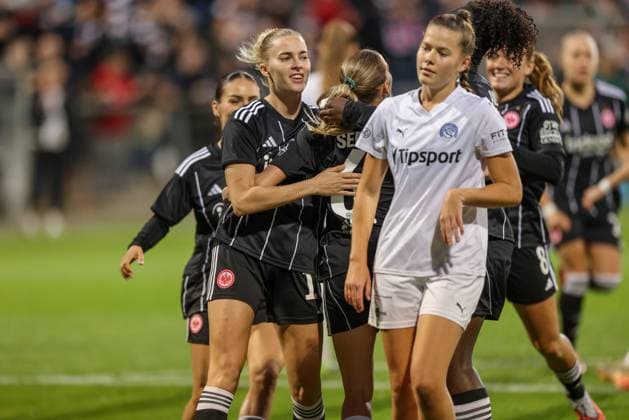 DEU, Frankfurt, Eintracht Frankfurt vs 1 FC Slovacko, UEFA WomenÊ¼s Europa Cup, UEFA, season 2526, Stadion am Bretanobad, playoffs, first leg in the picture Elisa Senß Eintracht Frankfurt 6 scores the goal for 1 0 by penalty kick, jubilation DFB DFL REGULATIONS PROHIBIT ANY USE OF PHOTOGRAPHS AS IMAGE SEQUENCES AND OR QUASI VIDEO, 08 10 2025 Copyright: HMBxMedia HendrikxHamelau