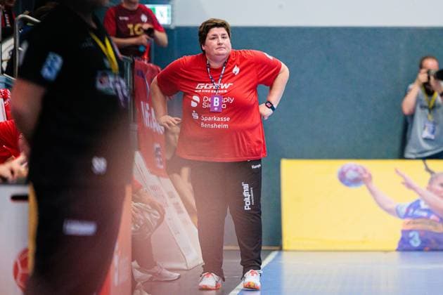 Ilka Fickinger HSG Bensheim Auerbach, Coach GER, HSG Blomberg Lippe vs HSG Bensheim Auerbach, Handball, 1 Bundesliga Women, Matchday 8, Season 2025 2026, 08 10 2025 GER, HSG Blomberg Lippe vs HSG Bensheim Auerbach, Handball, 1 Bundesliga Women, Matchday 8, Season 2025 2026, 08 10 2025 Blomberg Copyright: xEibner-Pressefoto JanxRollingerx EP_JSK