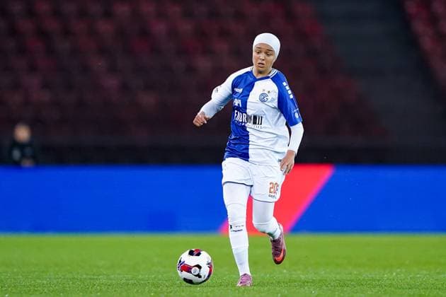 Switzerland UEFA Women s Europa Cup 2025 2026, GC Women s Football vs Ajax Amsterdam, Letzigrund, Zurich Imane Touriss 20 Grasshopper Club in action, on the ball Copyright: xDanielaxPorcellix