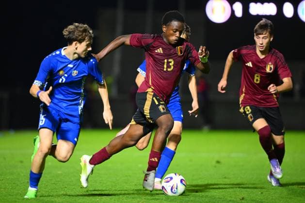 Belgium v Moldova - UEFA European Under-17 Championship Qualifying Round HASSELT, BELGIUM - OCTOBER 08 : Balde Nabyka Mamadou defender of U17, U 17 Belgium during the UEFA European Under-17 Championship Estonia 2026 first qualifying round match group 5 between Belgium and Moldova on October 8, 2025 in Hasselt, Belgium, 08 10 2025 Hasselt Belgium  Copyright: xVincentxKalutx