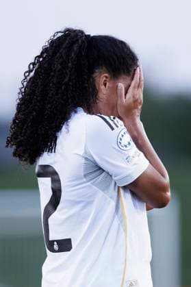 UEFA Women s Champions League - Real Madrid vs Roma MADRID, SPAIN -October 8: Yasmim Ribeiro of Real Madrid reacts to a missed opportunity during the UEFA Women s Champions League match between Real Madrid and Roma at Alfredo Di Stefano stadium in Madrid. (Photo by Guillermo Martinez) Madrid Alfredo Di Stefano Stadium Spain Copyright: xGuillermoxMartinezx